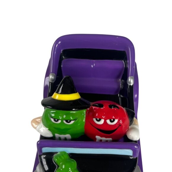 M&M's Halloween Hot Rod Car Candy Dish Ceramic Purple Black Galerie 2003 - Picture 8 of 10